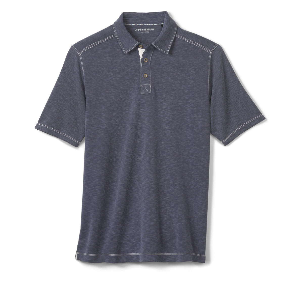 Johnston Murphy Men's Vintage Slub Polo