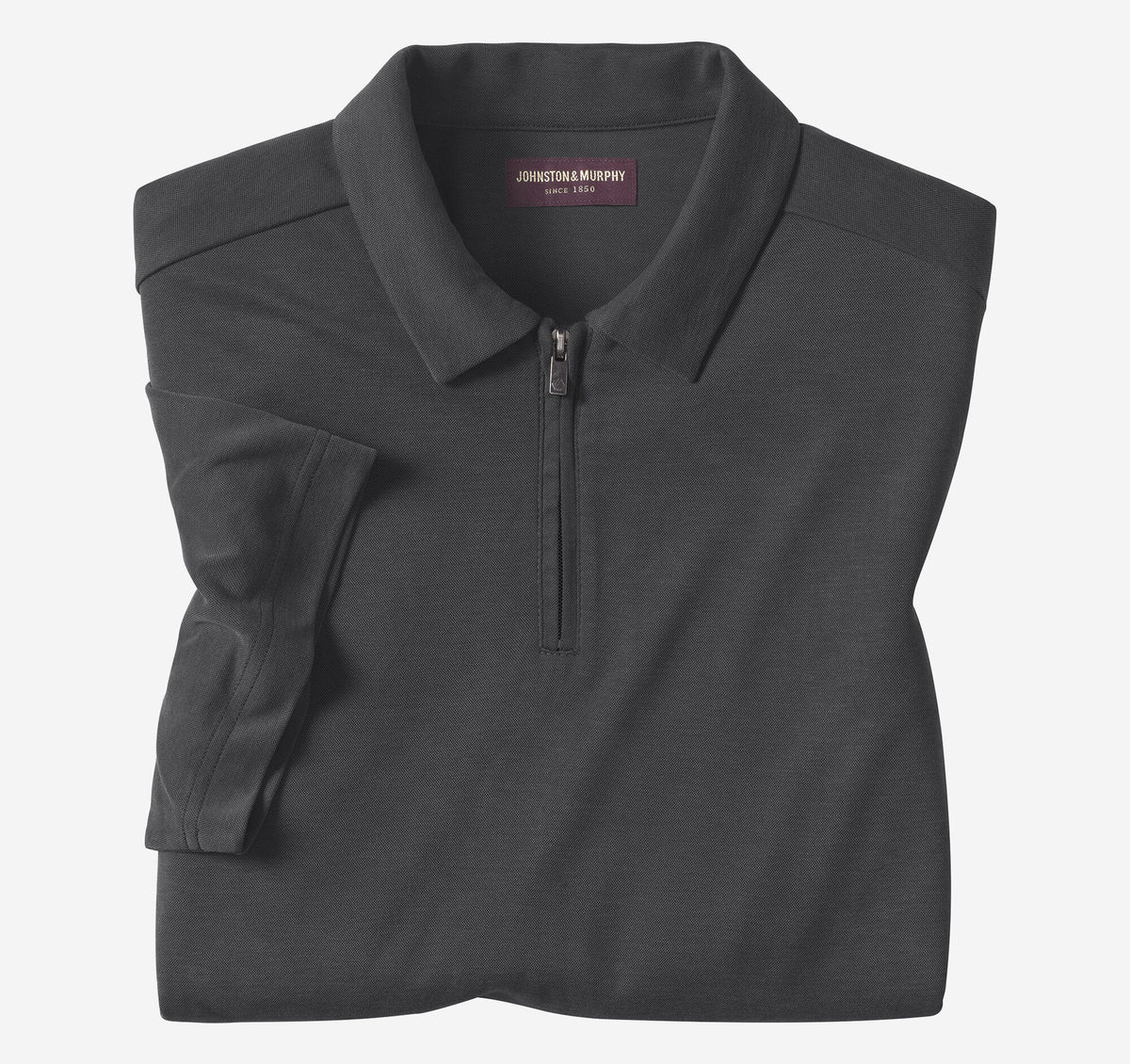 Johnston Murphy Men's Vintage Birdseye Zip Polo