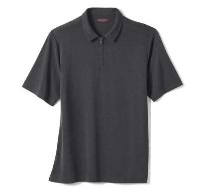 Johnston Murphy Men's Vintage Birdseye Zip Polo
