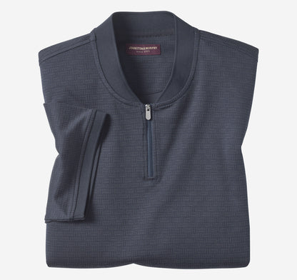 Johnston Murphy Men's Jacquard Zip Polo