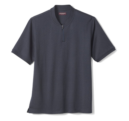 Johnston Murphy Men's Jacquard Zip Polo