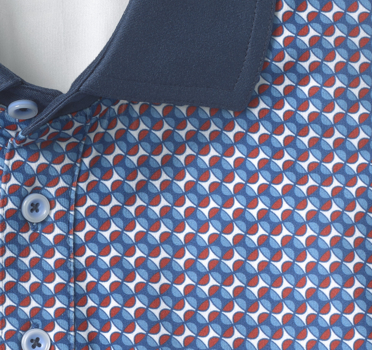 Johnston Murphy Men's XC4® Performance Solid-Collar Print Polos + Cool Degree™