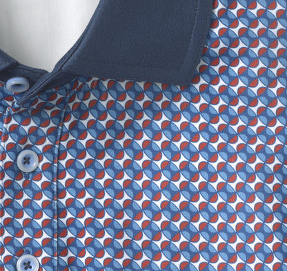 Johnston Murphy Men's XC4® Performance Solid-Collar Print Polos + Cool Degree™