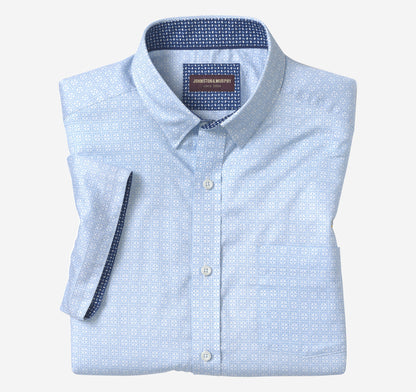 Johnston Murphy Men's Printed Short-Sleeve Shirt
