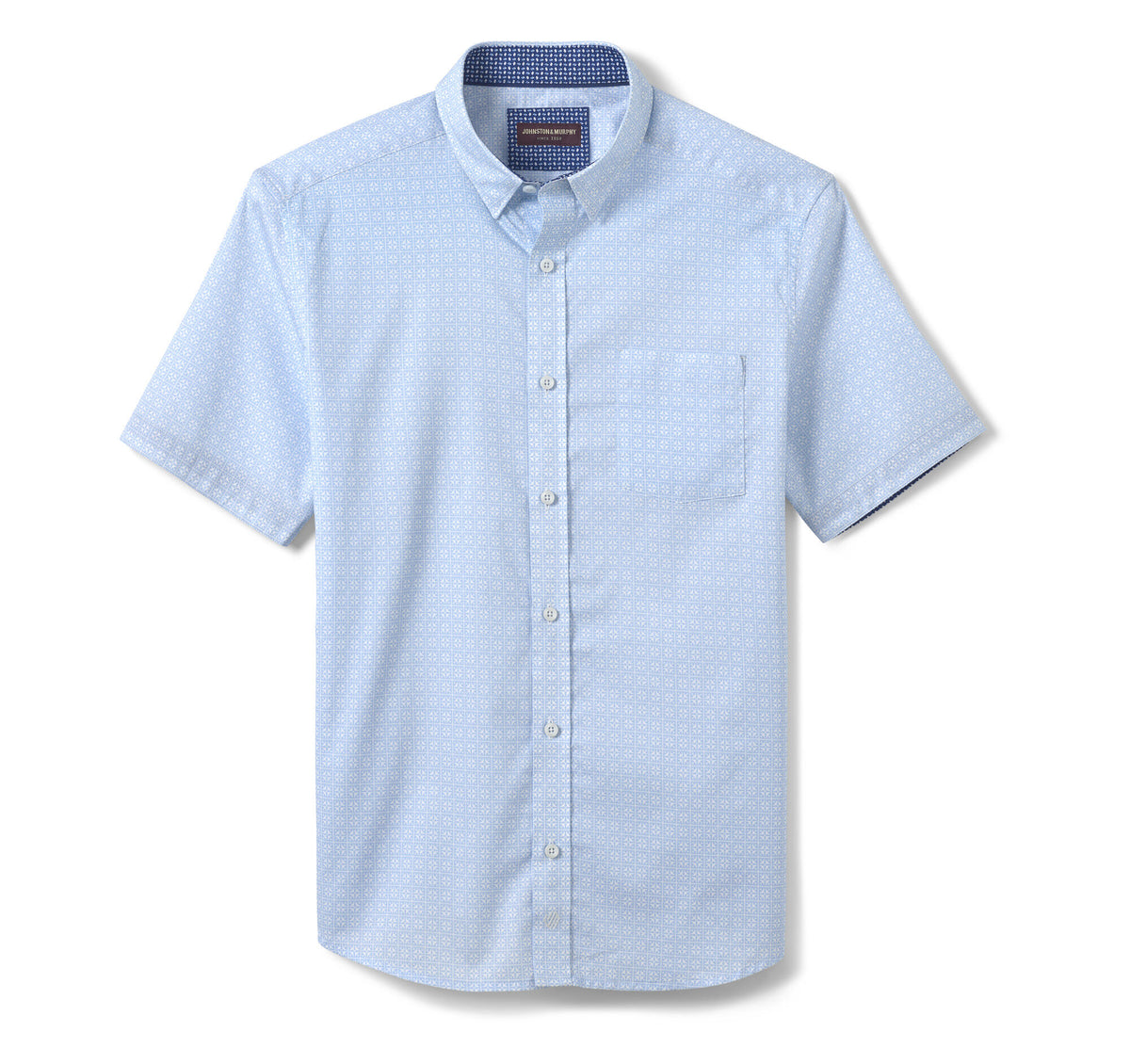 Johnston Murphy Men's Printed Short-Sleeve Shirt