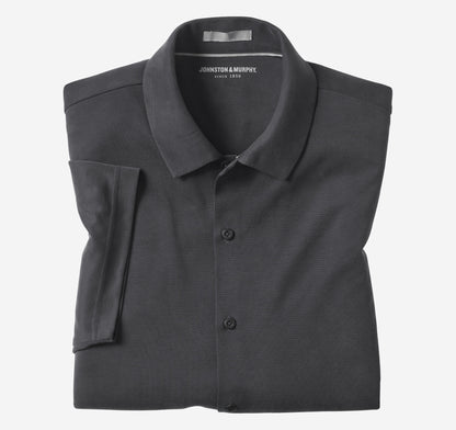 Johnston Murphy Men's Vintage Birdseye Button-Front Shirt