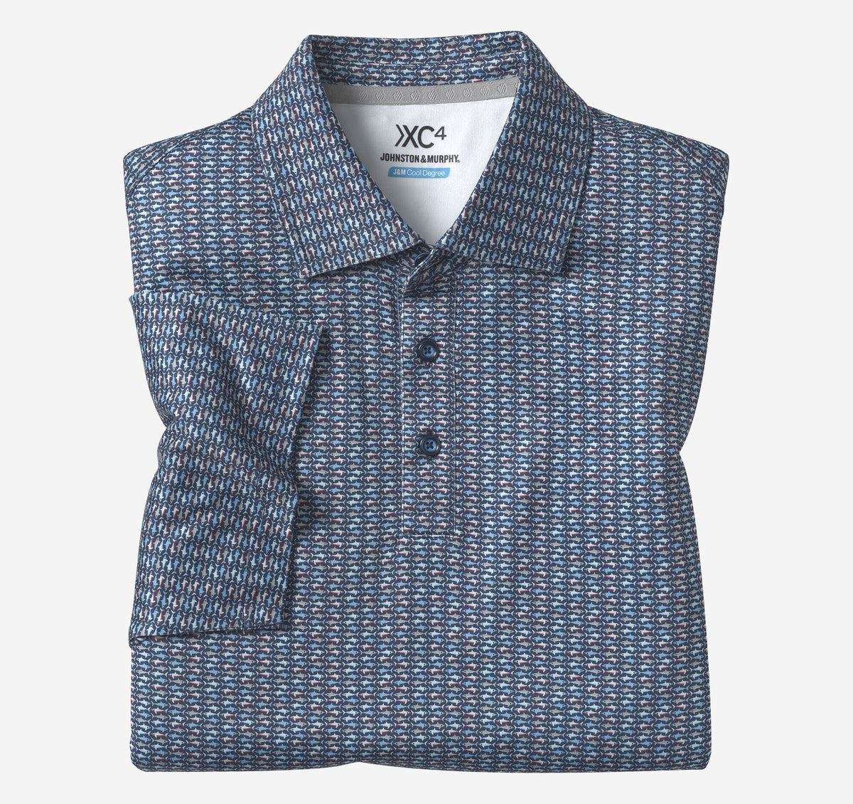 Johnston Murphy Men's XC4® Performance Print Polos + Cool Degree™