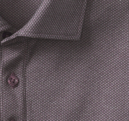 Johnston Murphy Men's Knit Jacquard Long-Sleeve Polo