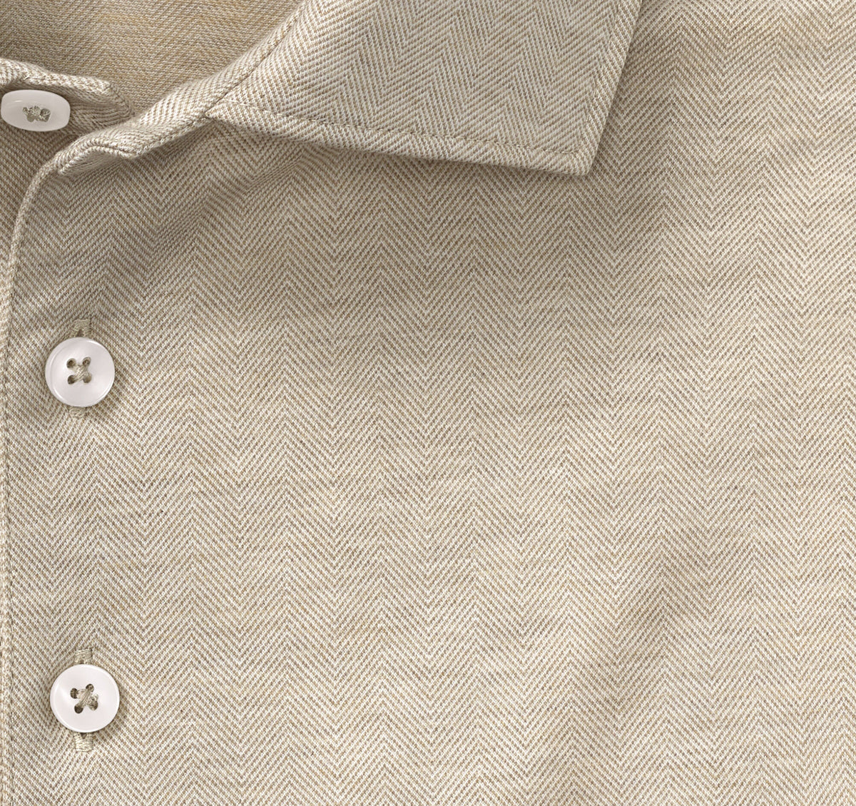 Johnston Murphy Men's Herringbone Long-Sleeve Polo