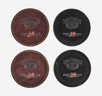 Johnston Murphy Men's Jack Daniel's x JM 175th Leather Coaster Set