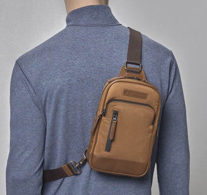 Johnston Murphy Men's Hudson Waterproof Sling Bag