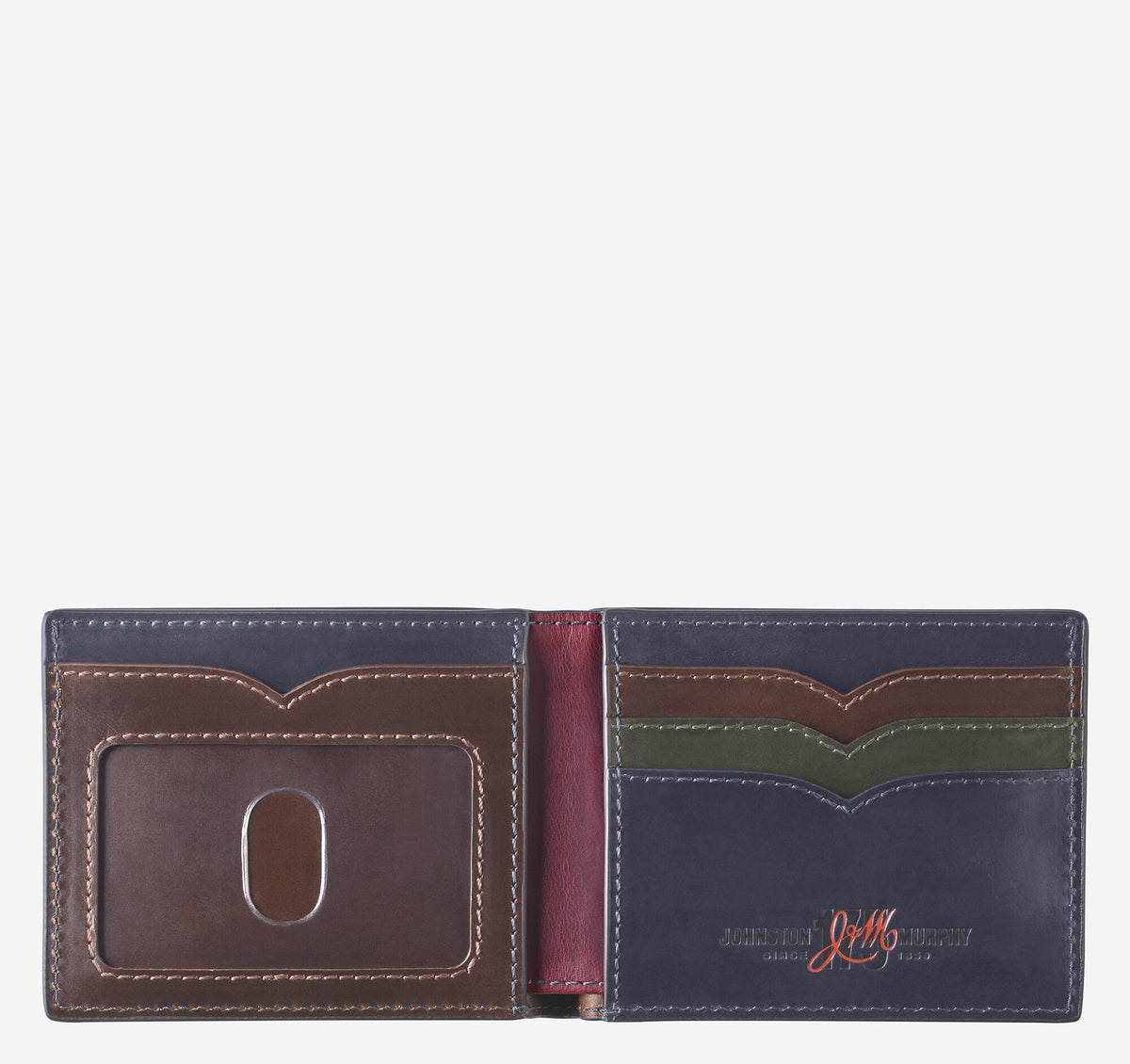 Johnston Murphy Men's 175th Anniversary Colorblocked Billfold Wallet