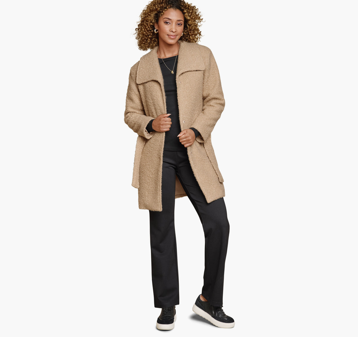 Johnston Murphy Women's Wrap Teddy Coat