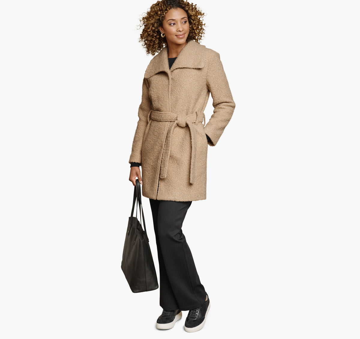 Johnston Murphy Women's Wrap Teddy Coat