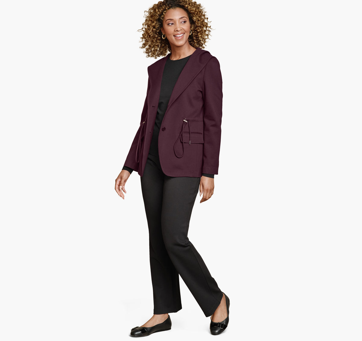 Johnston Murphy Women's XC Flex® Shawl-Collar Blazer with Hood