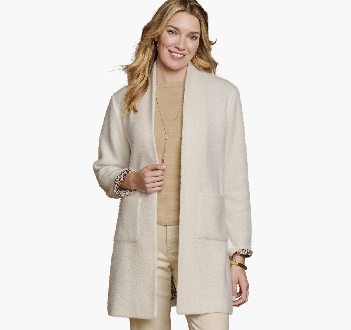 Johnston Murphy Women's Eyelash Coatigan