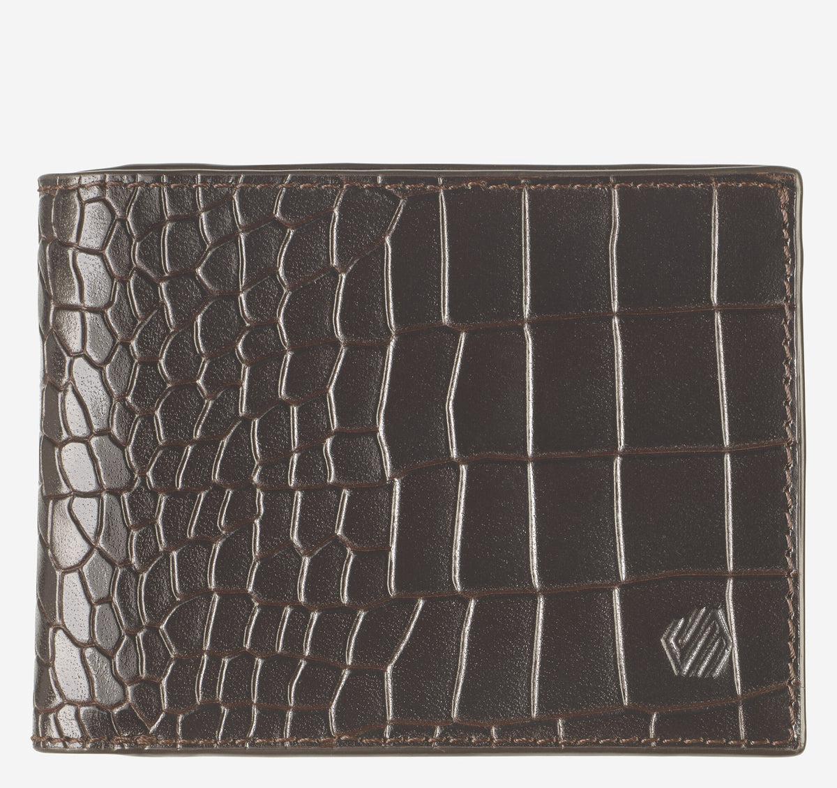 Johnston Murphy Men's Croc-Embossed Leather Billfold Wallet