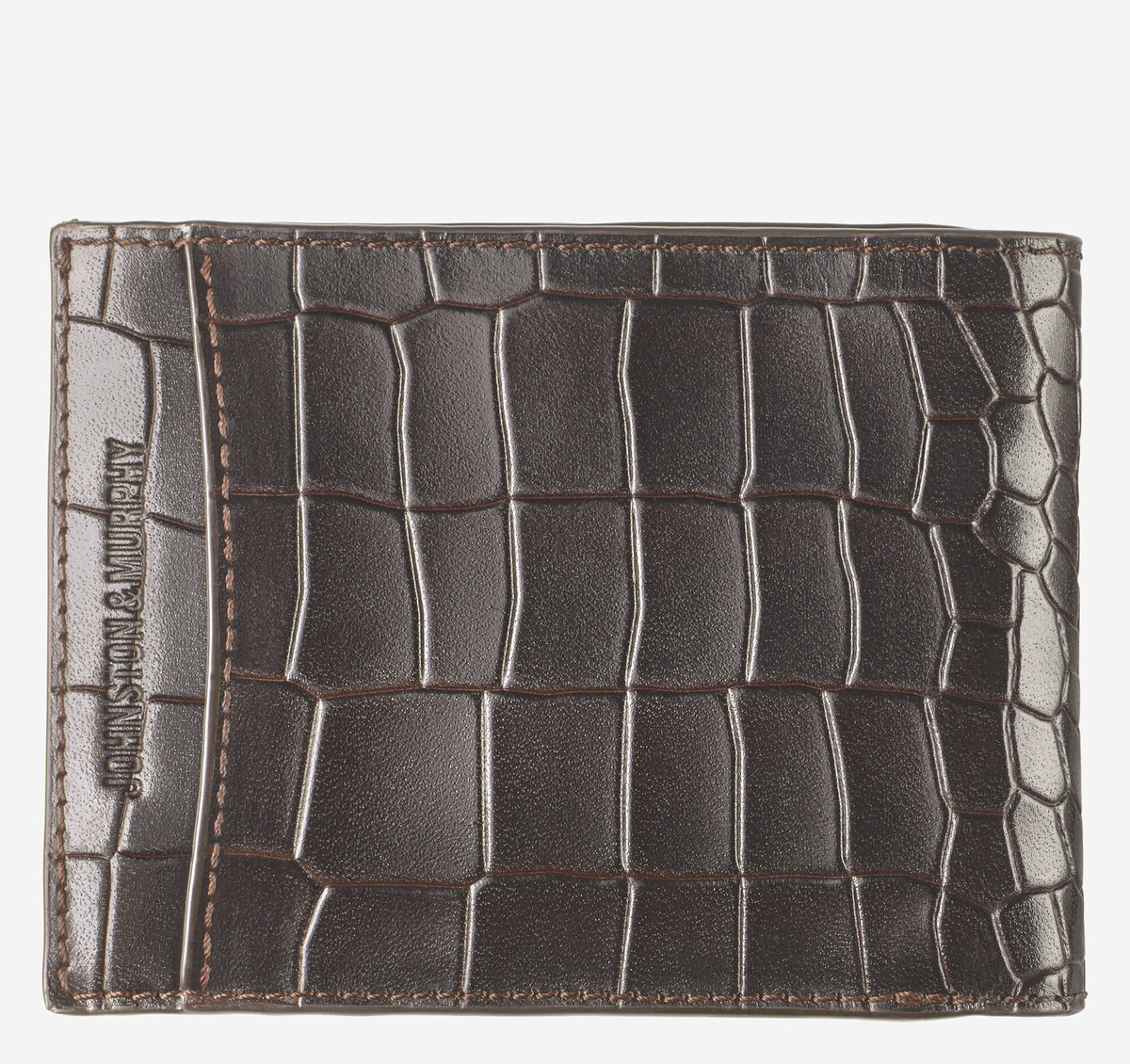 Johnston Murphy Men's Croc-Embossed Leather Billfold Wallet