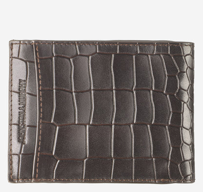 Johnston Murphy Men's Croc-Embossed Leather Billfold Wallet