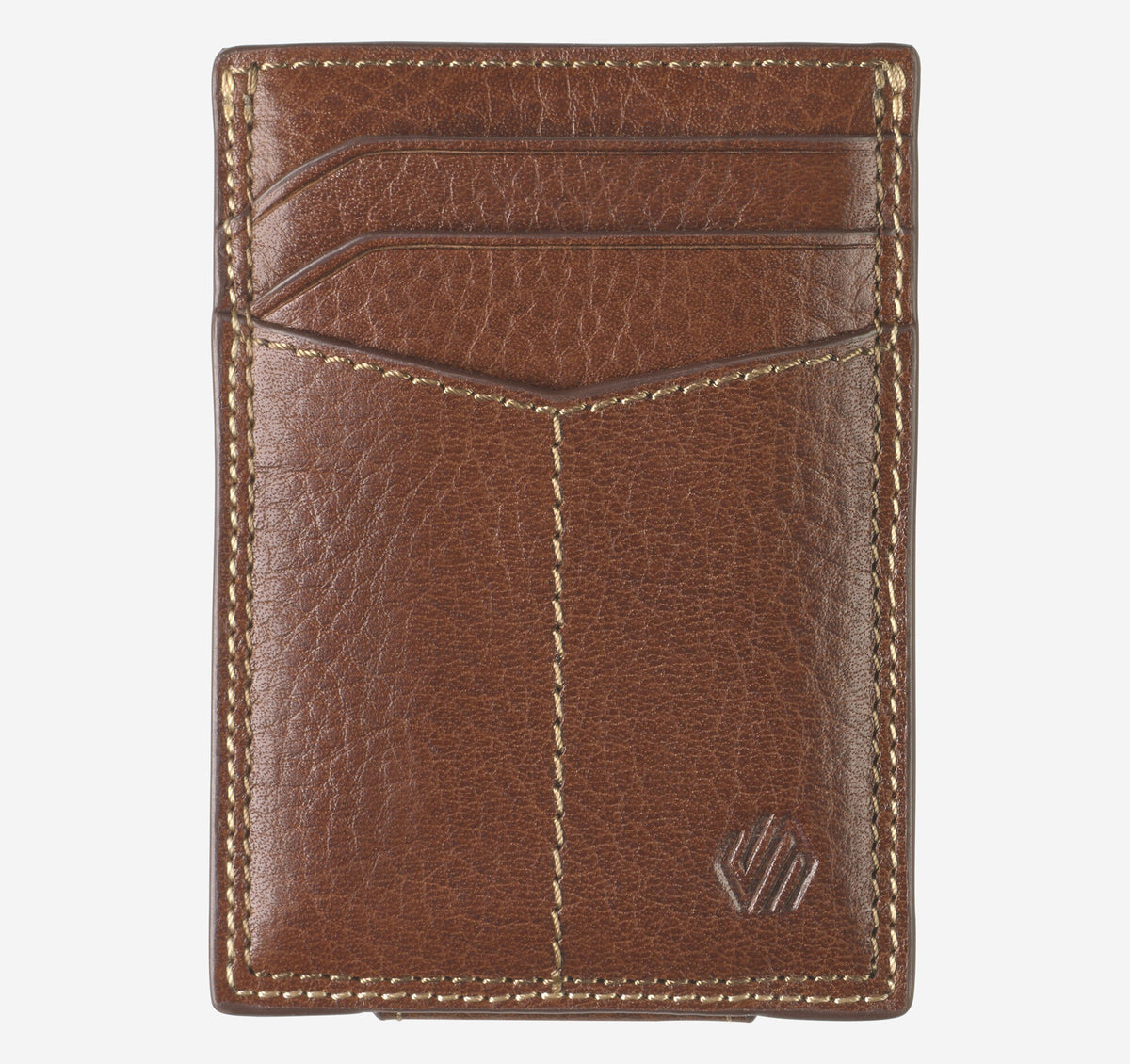 Johnston Murphy Men's Double-Contrast Stitch Front Pocket Wallet