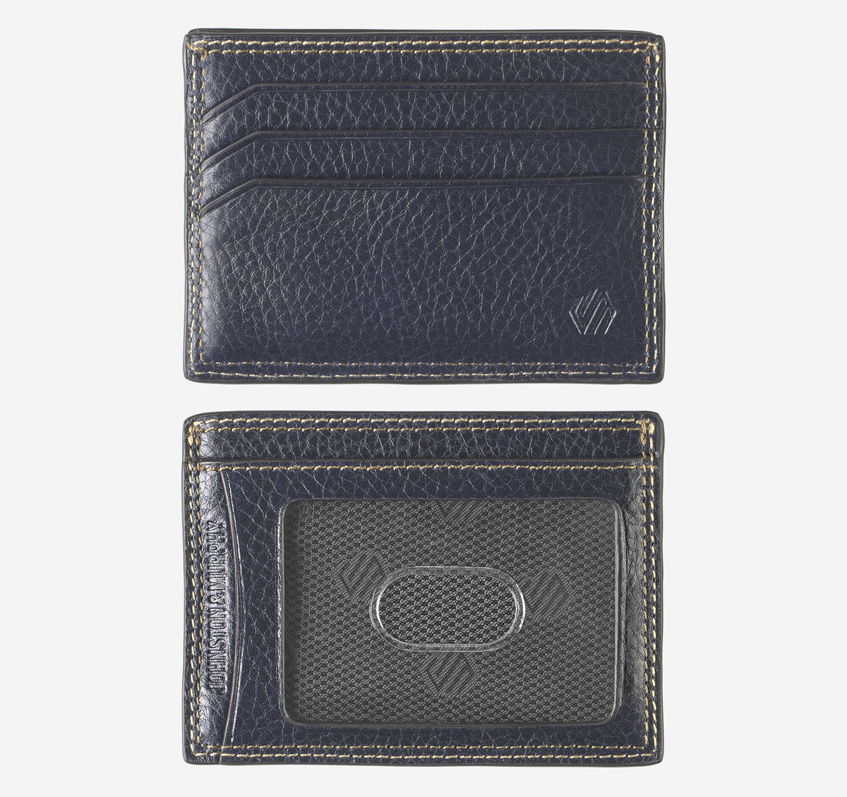 Johnston Murphy Men's Double Contrast Stitch Weekender Card Wallet