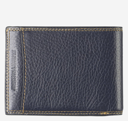 Johnston Murphy Men's Double Contrast Stitch Billfold Wallet