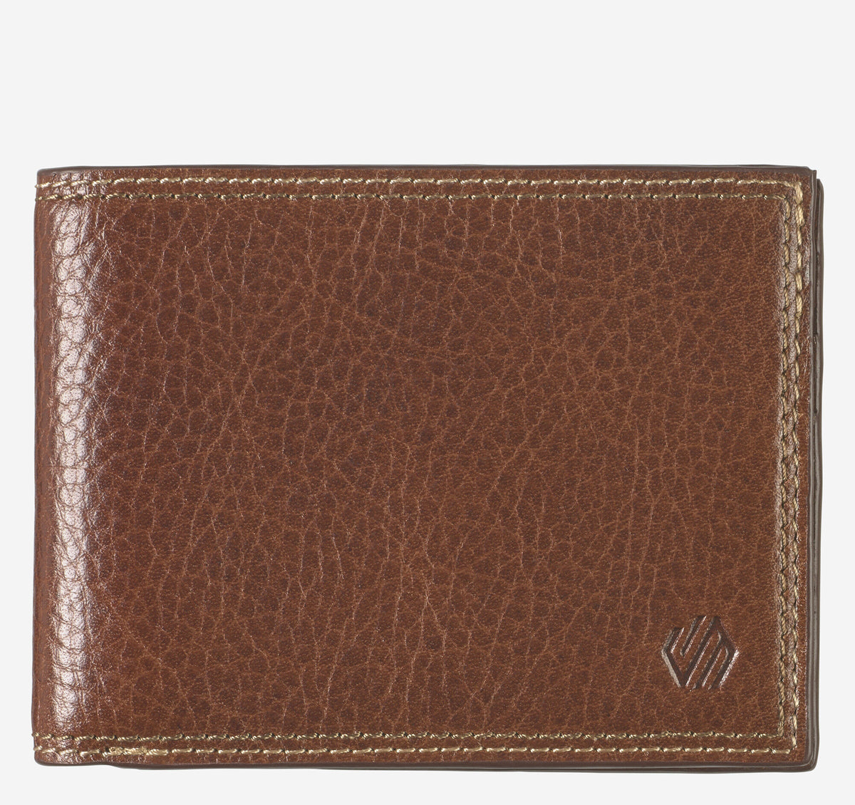 Johnston Murphy Men's Double Contrast Stitch Billfold Wallet