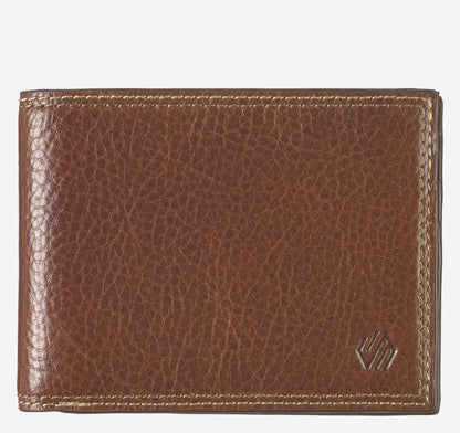 Johnston Murphy Men's Double Contrast Stitch Billfold Wallet