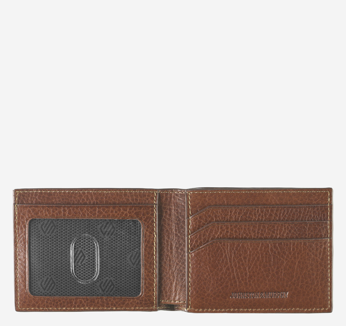 Johnston Murphy Men's Double Contrast Stitch Billfold Wallet