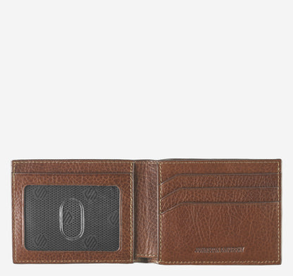 Johnston Murphy Men's Double Contrast Stitch Billfold Wallet