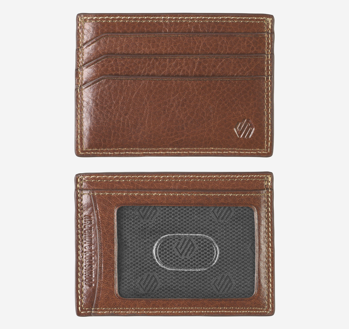 Johnston Murphy Men's Double Contrast Stitch Weekender Card Wallet