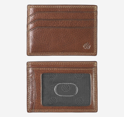 Johnston Murphy Men's Double Contrast Stitch Weekender Card Wallet
