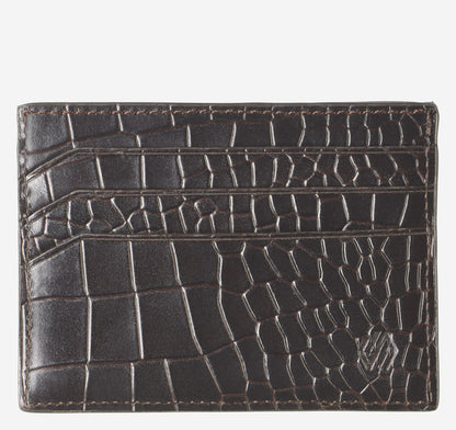 Johnston Murphy Men's Croc-Embossed Weekender Card Wallet