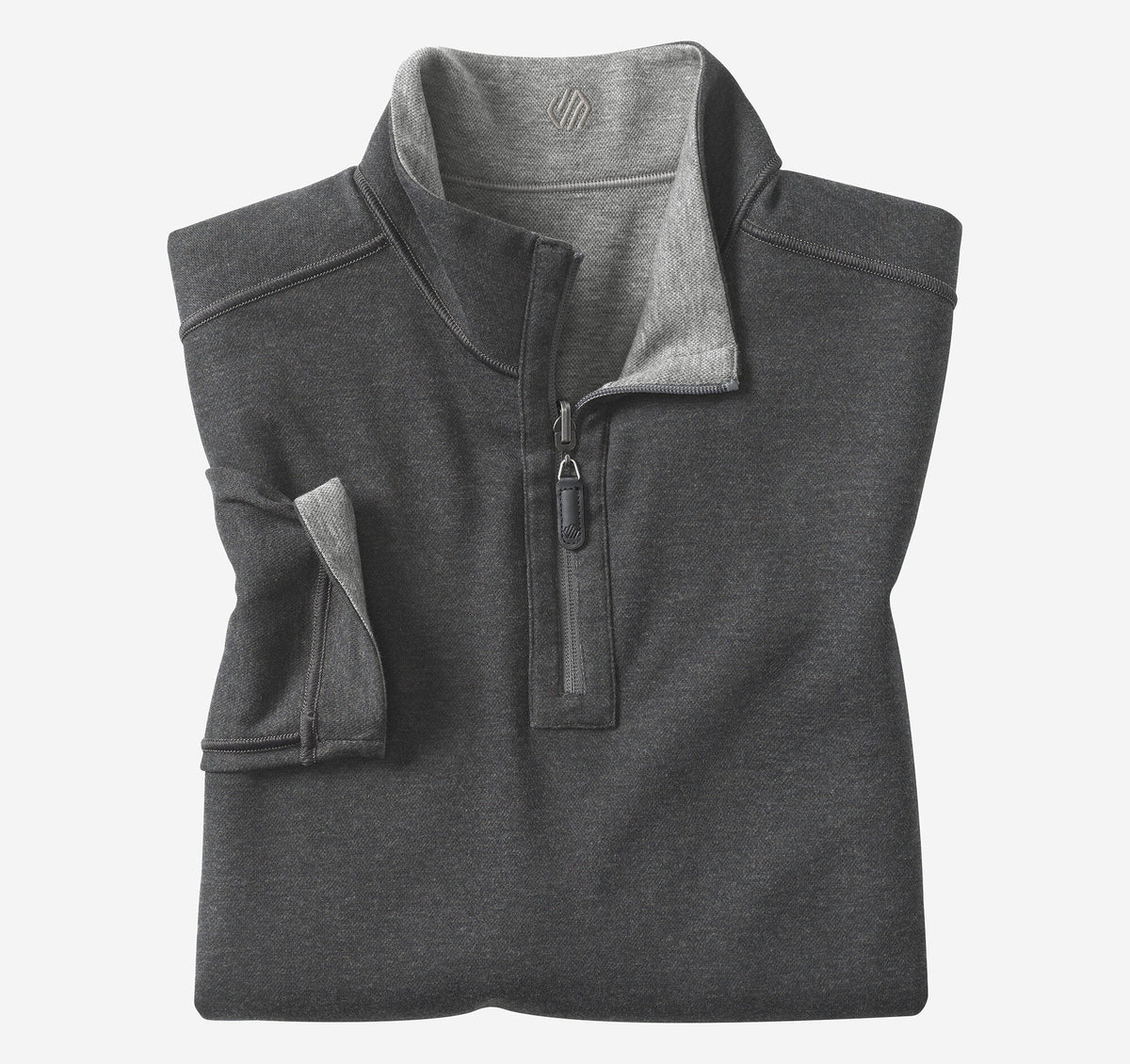 Johnston Murphy Men's Icon Reversible Solid Quarter-Zip