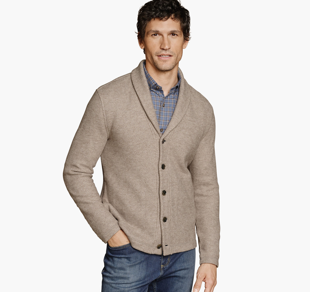 Johnston Murphy Men's Shawl Cardigan