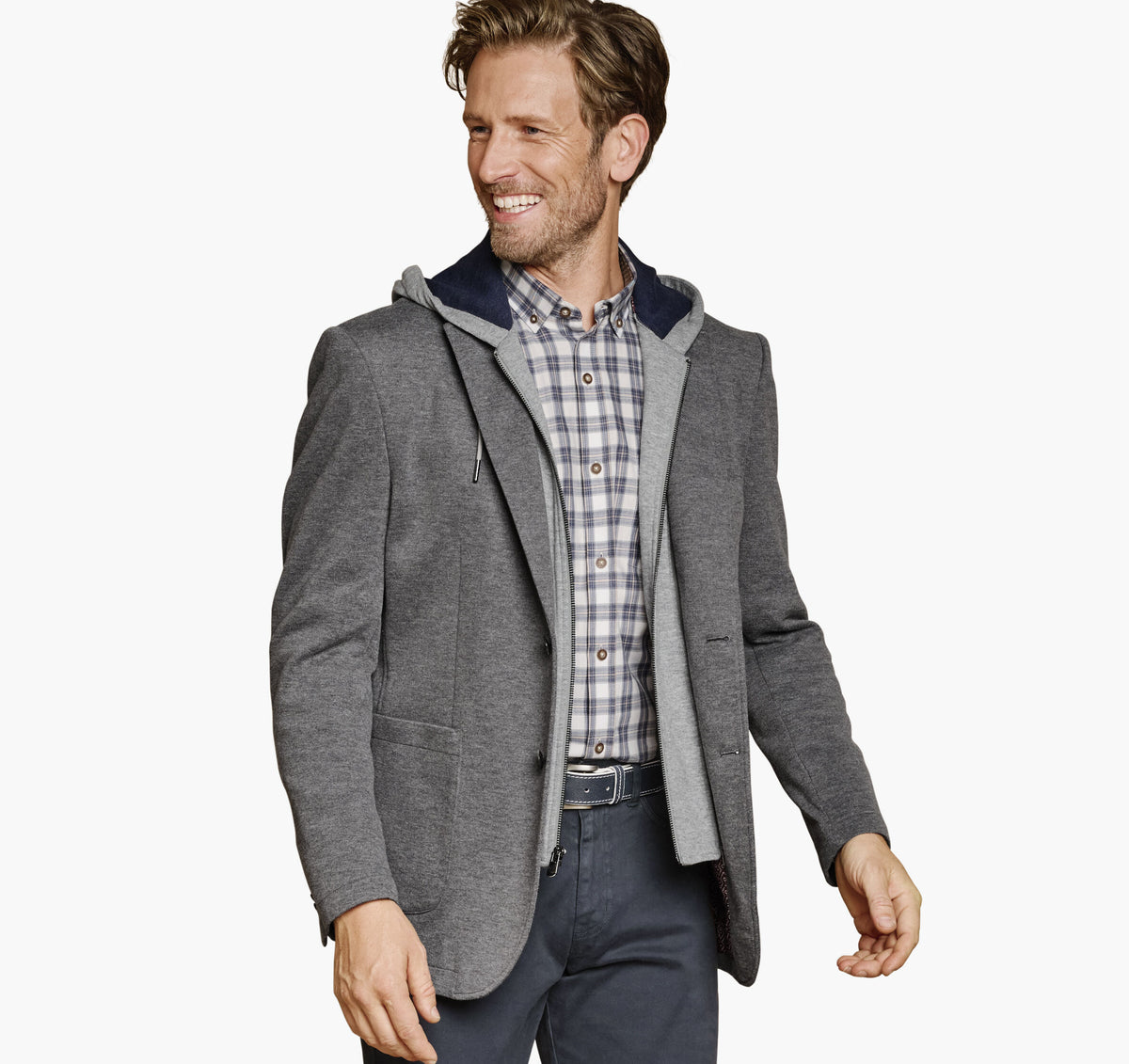 Johnston Murphy Men's XC Flex® Knit Blazer with Removable Hooded Bib