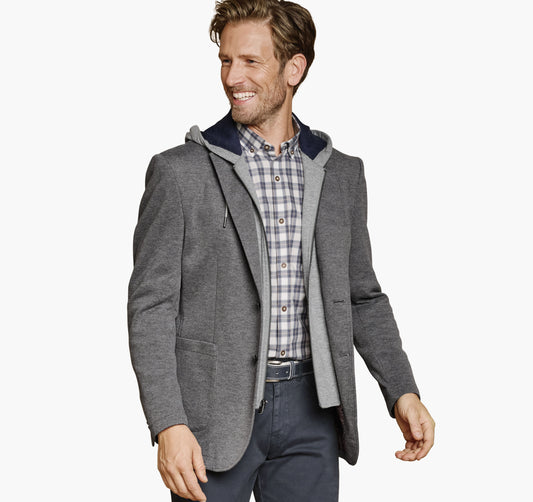Johnston Murphy Men's XC Flex® Knit Blazer with Removable Hooded Bib