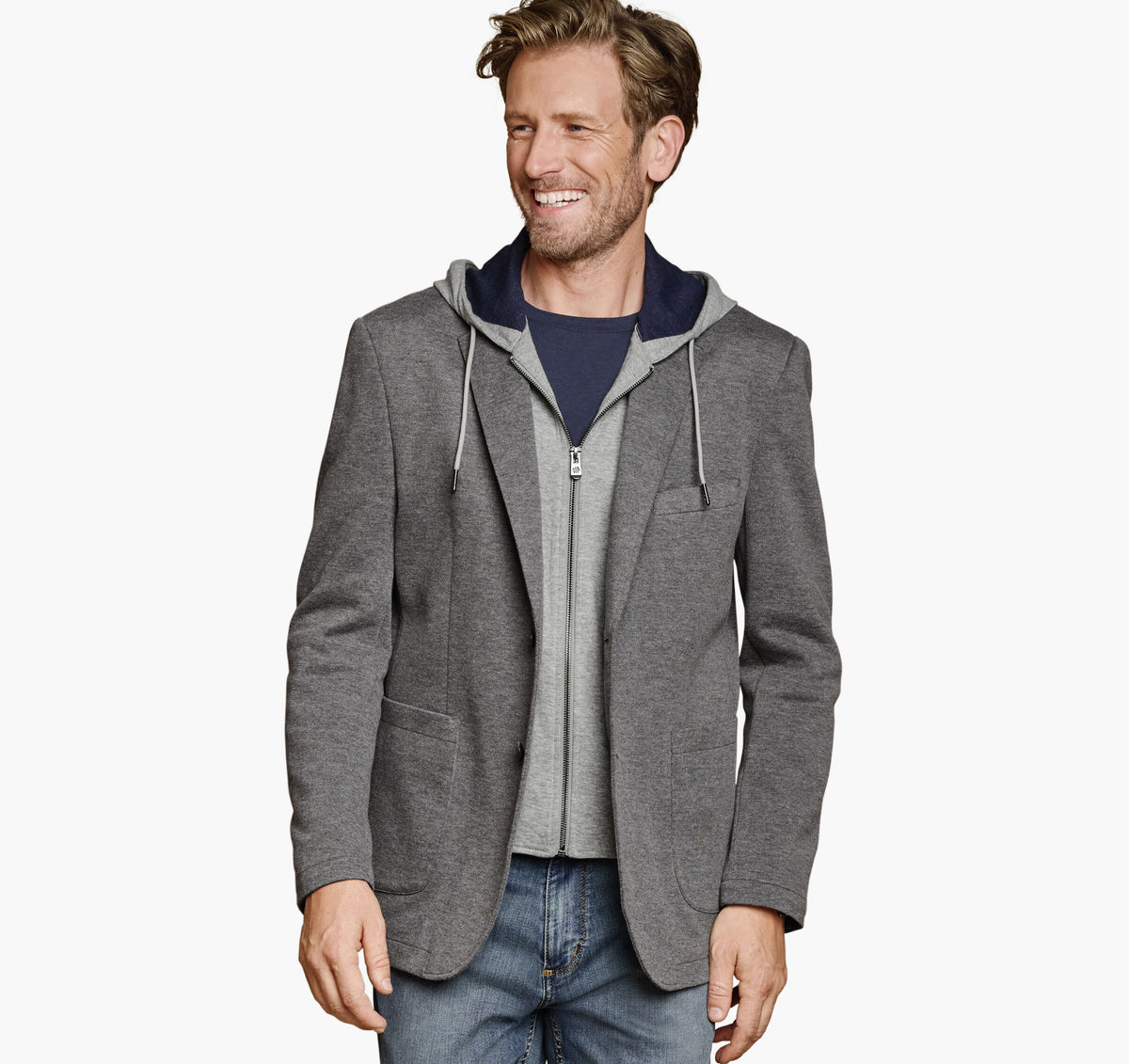 Johnston Murphy Men's XC Flex® Knit Blazer with Removable Hooded Bib