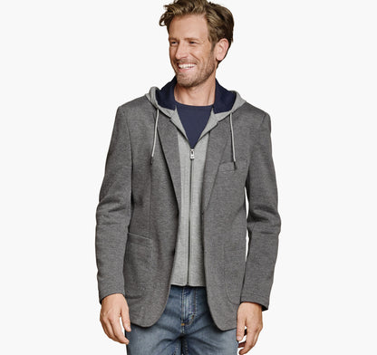 Johnston Murphy Men's XC Flex® Knit Blazer with Removable Hooded Bib