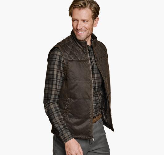 Johnston Murphy Men's Antique Cotton Vest