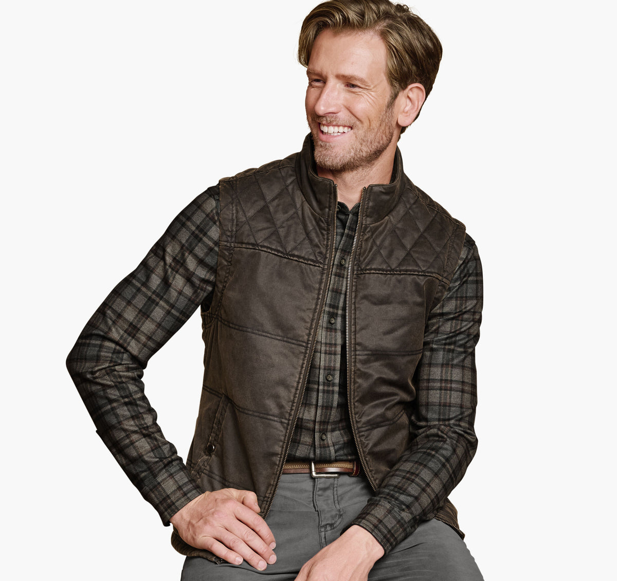Johnston Murphy Men's Antique Cotton Vest