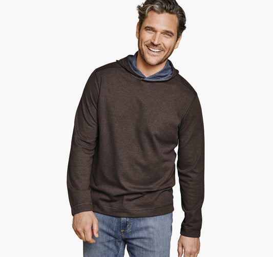 Johnston Murphy Men's Icon Reversible Hooded Pullover