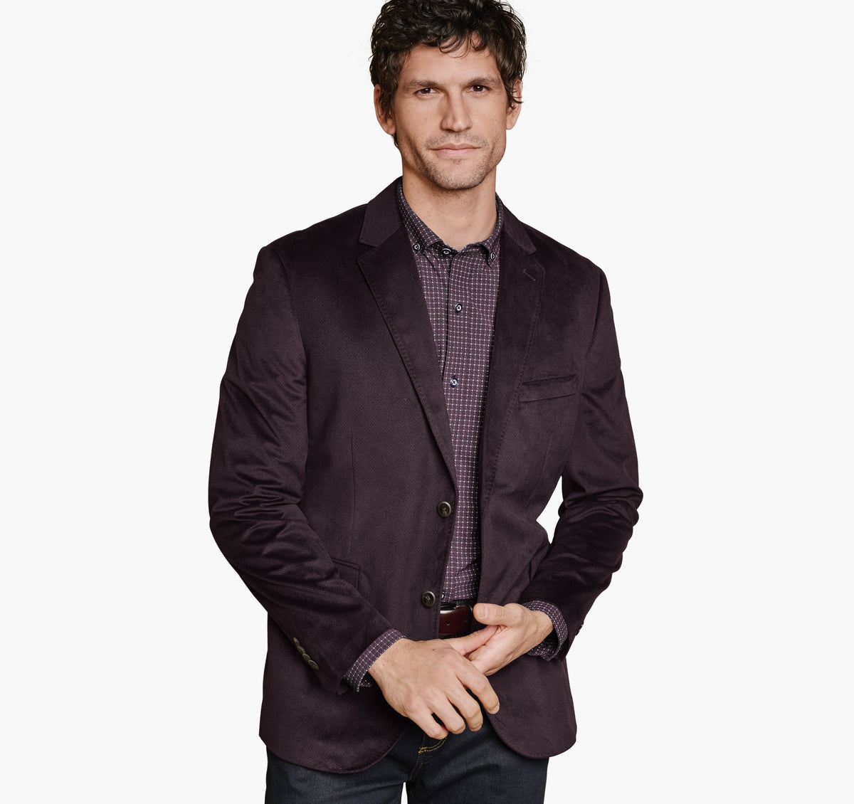 Johnston Murphy Men's Printed Plush 175th Anniversary Blazer
