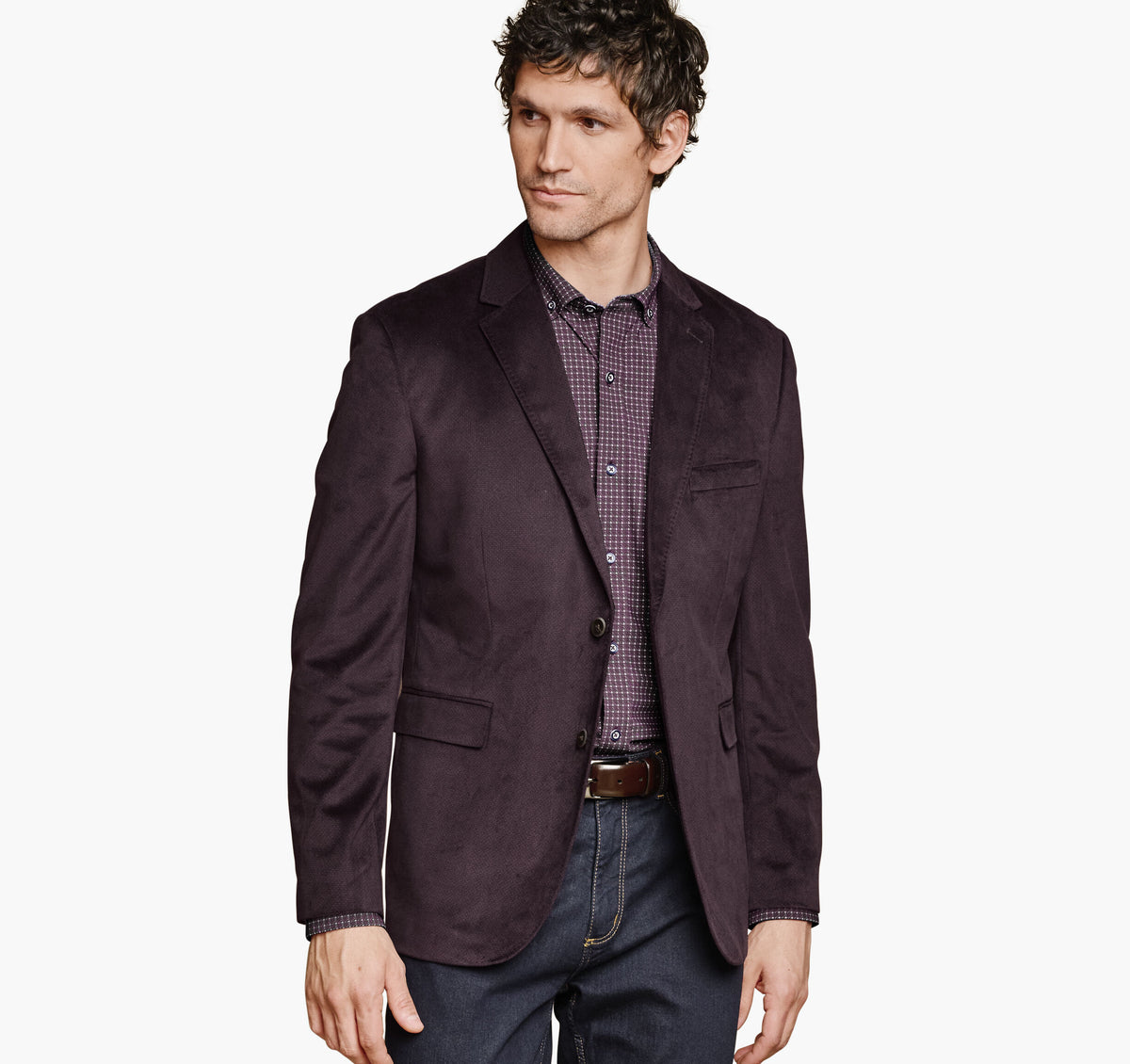 Johnston Murphy Men's Printed Plush 175th Anniversary Blazer