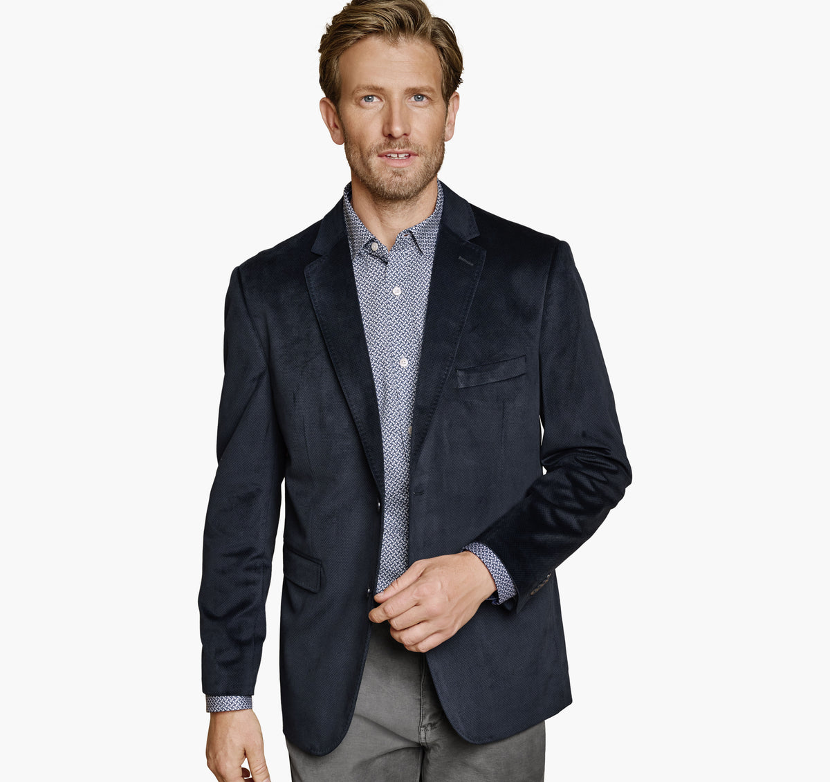 Johnston Murphy Men's Printed Plush 175th Anniversary Blazer