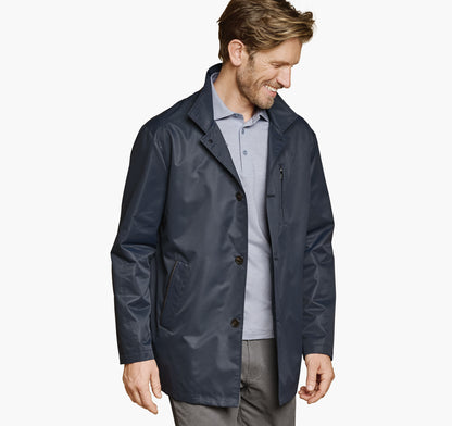 Johnston Murphy Men's Upton Water-Resistant Raincoat with Removable Liner