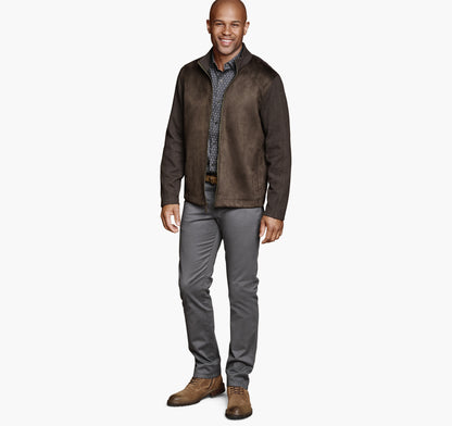 Johnston Murphy Men's Faux-Suede Full-Zip