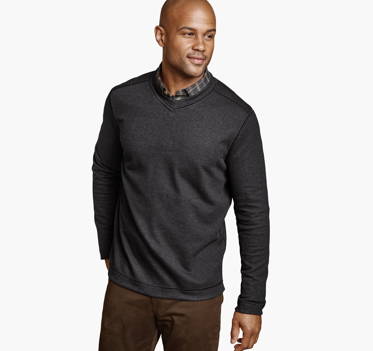 Johnston Murphy Men's Icon Reversible V-Neck Pullover