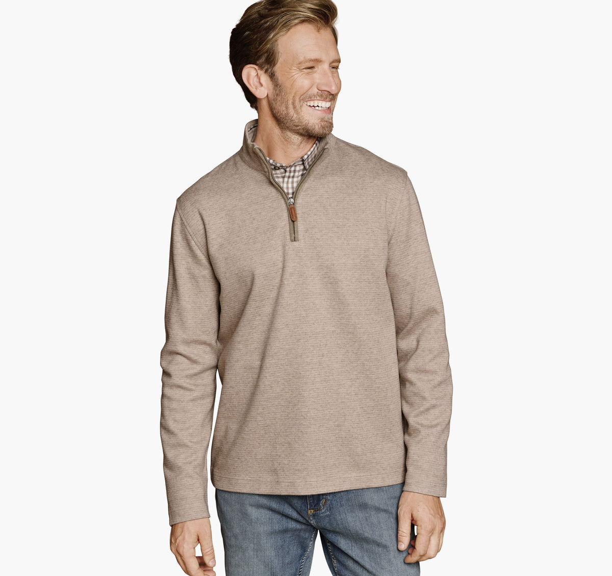 Johnston Murphy Men's Brushed Quarter-Zip