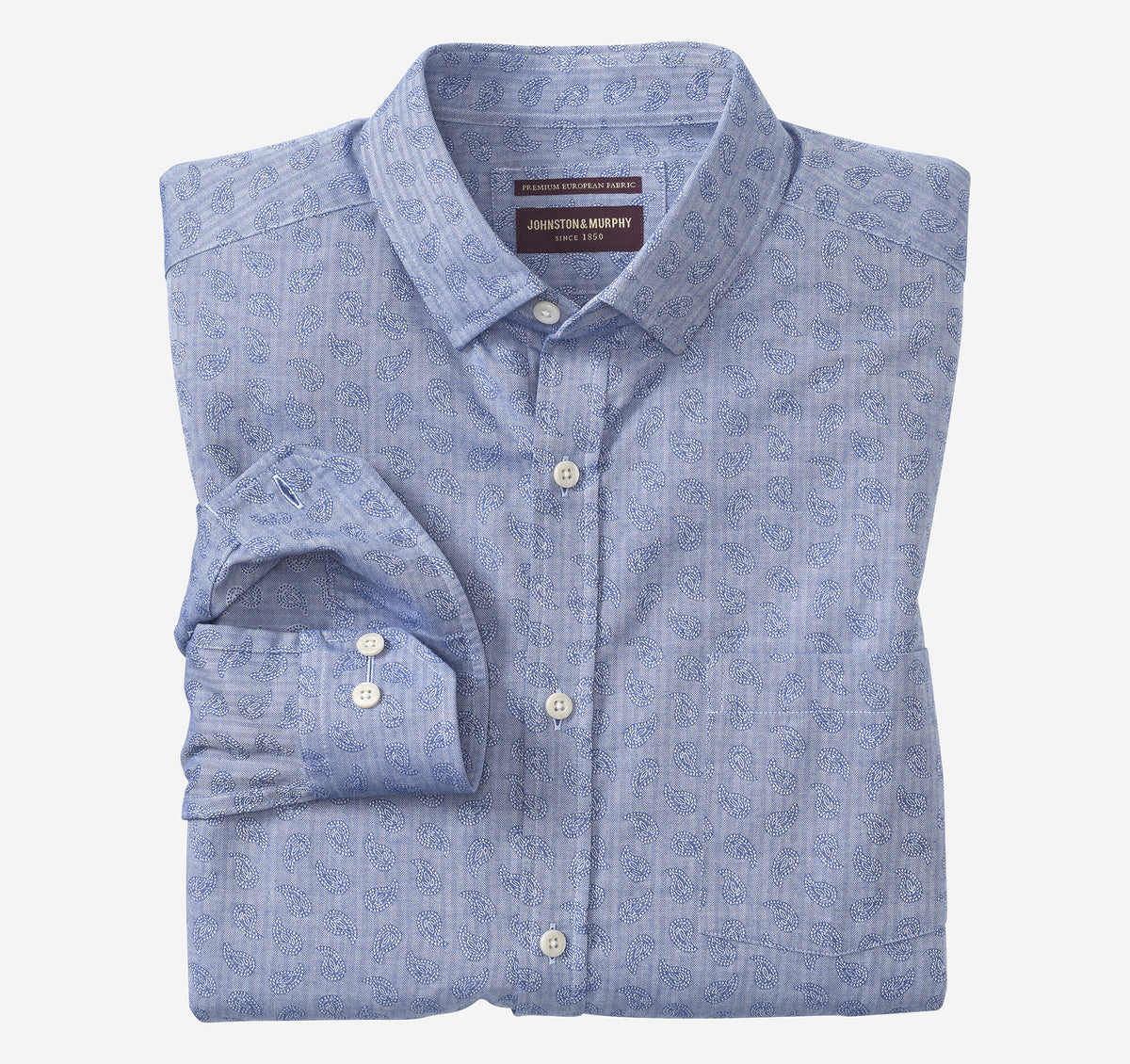 Johnston Murphy Men's Long-Sleeve Jacquard Shirt